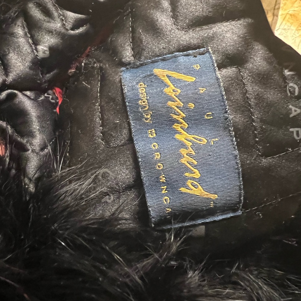 Paul leinburd by crown cap fox fur black trapper hat 100%Authentic preowned - Picture 7 of 8